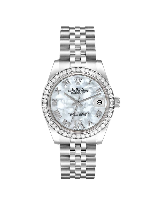 Rolex 데이저스트 31-178384 베젤다이아 자개 로마+6다이아 쥬빌리 31mm with box and papers