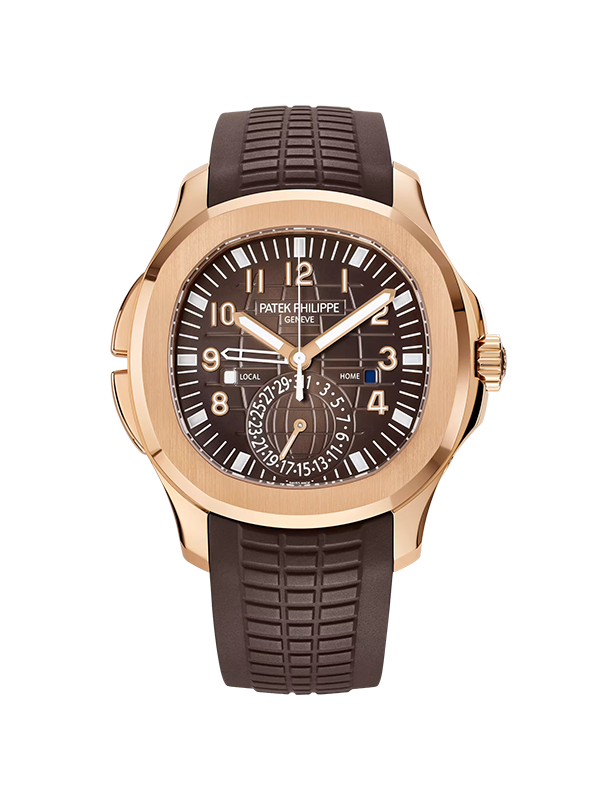 Patek Philippe 아쿠아넛 트래블타임 40.8-5164R-001 브라운 아라빅+바 40.8mm with box and papers