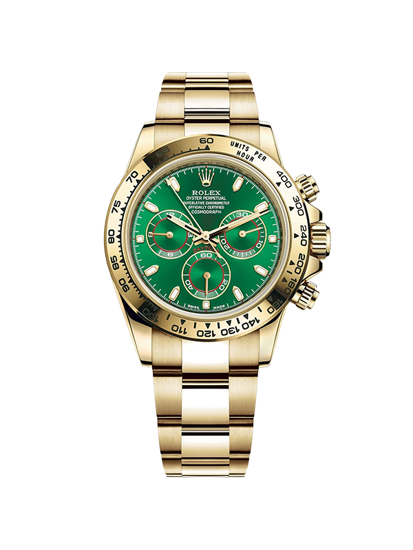 Rolex 데이토나 40-116508 그린 바 오이스터 40mm with box and papers