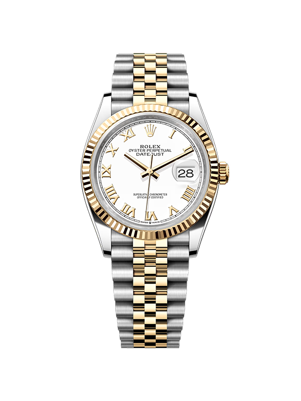 Rolex 데이저스트 36-126233 화이트 로마 쥬빌리 36mm with box and papers