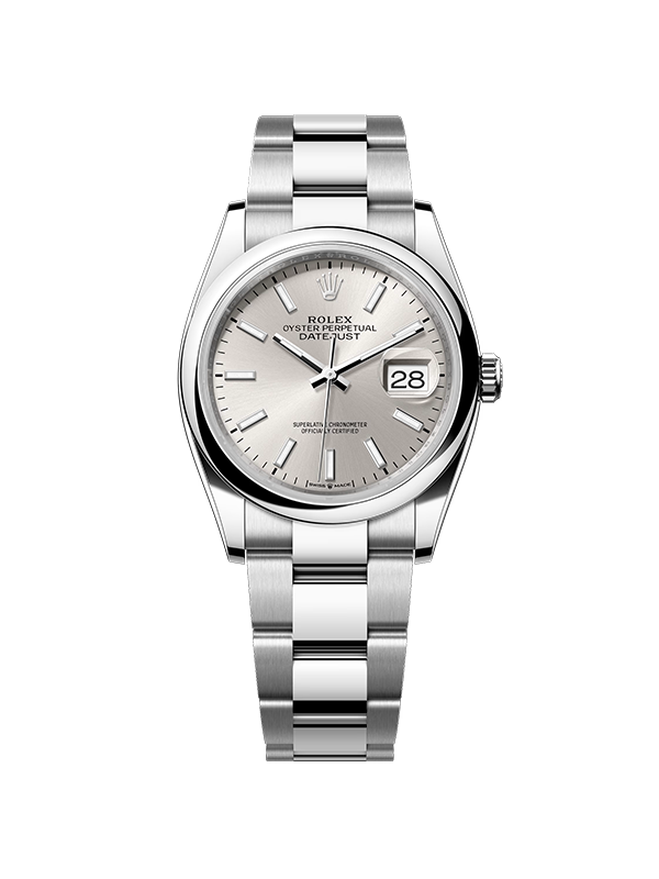 Rolex 데이저스트 36-126200 돔베젤 실버 바 오이스터 36mm with box and papers