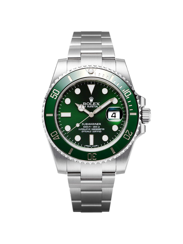 Rolex 서브마리너 40-116610LV 그린 바+도트 오이스터 40mm with box and papers